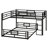 L-Shaped Metal Twin Over Full Size Bunk Bed
