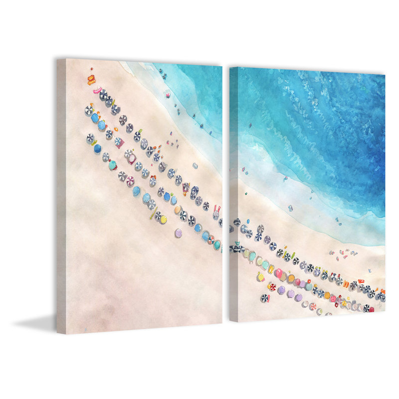 " Perfect Vacation III " by Marmont Hill 2 - Pieces Painting Print, 45" H x 30" W