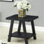 Table d'appoint contemporaine en bois avec tablette supplémentaire-135584024-135584026