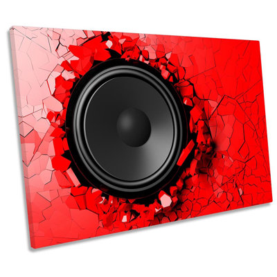 Music Speaker Explosion - Wrapped Canvas Print