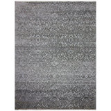 Ikat Area Rug in Light Blue/Black