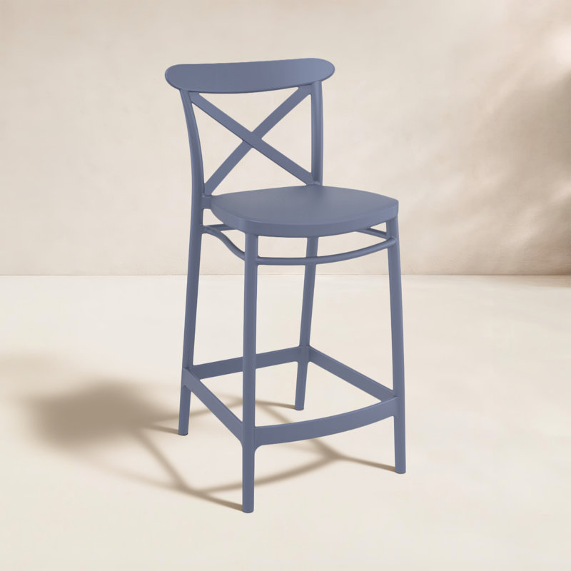 Tabouret Bijou, Gris foncé, Tabouret de comptoir (siège d'une hauteur de 25,6