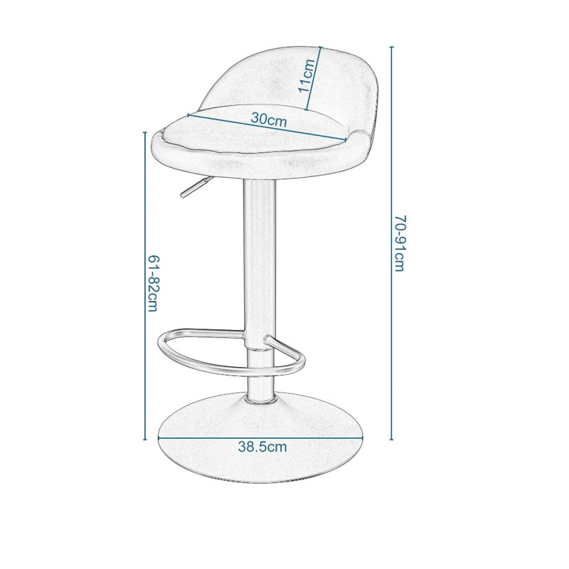 Ashanty Swivel Bar Stool, Dark Grey