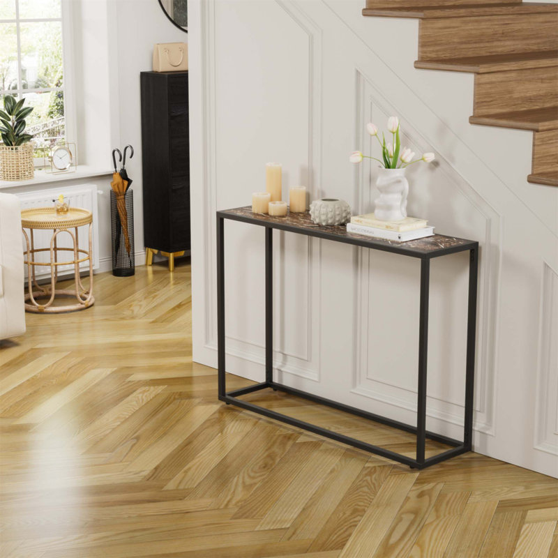 Console industrielle étroite avec conception enveloppée haut de gamme pour vestibule, salon et couloir