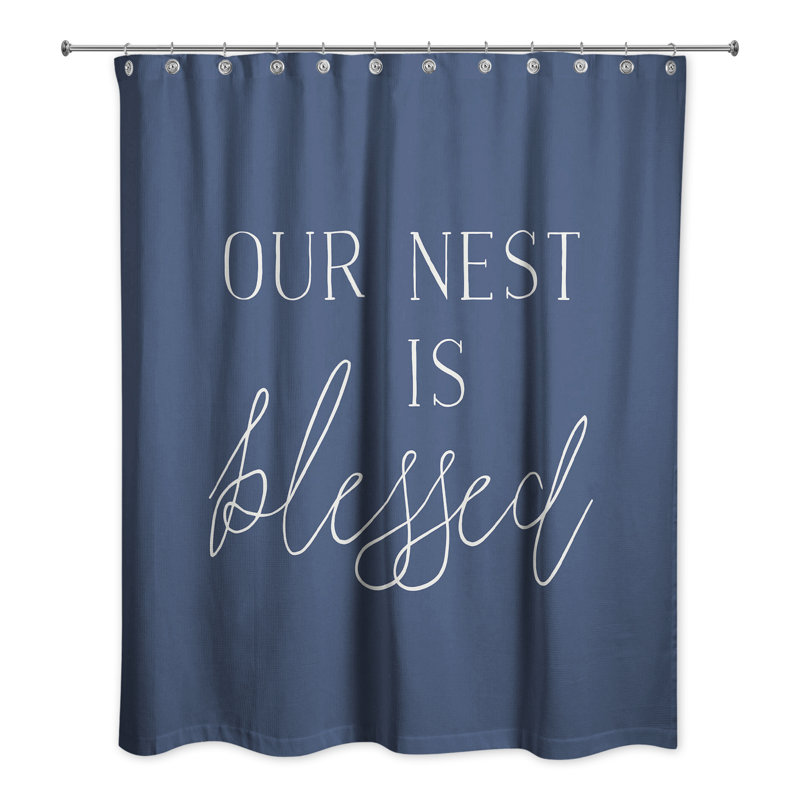 Perine Shower Curtain, Navy