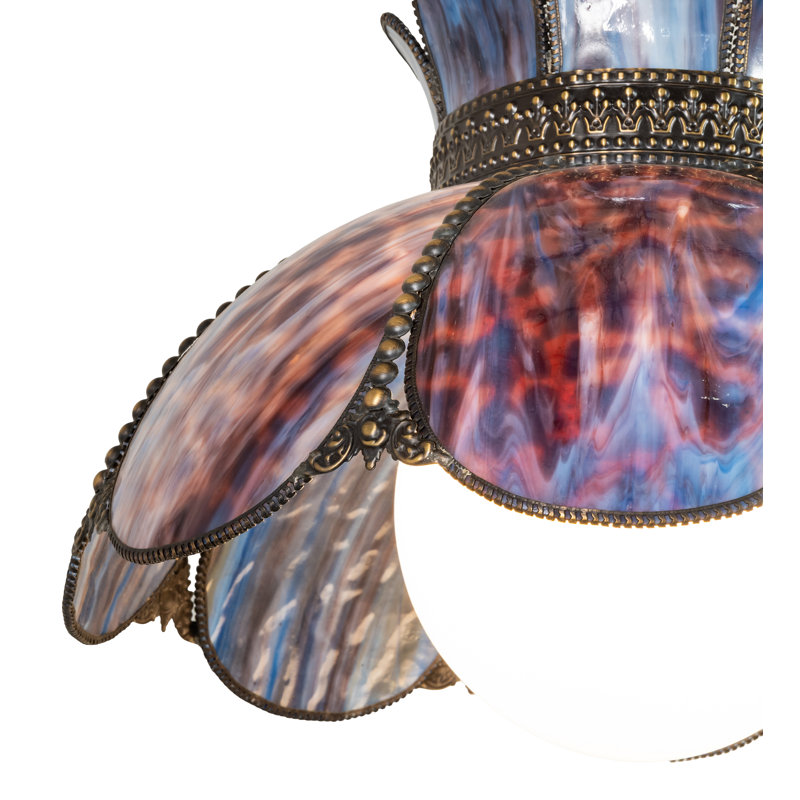 1 - Light Pendant, Brown/Blue/Purple