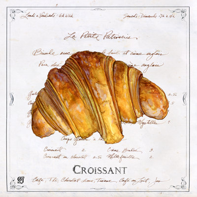 Croissant by Ginny Joyner - Wrapped Canvas Painting