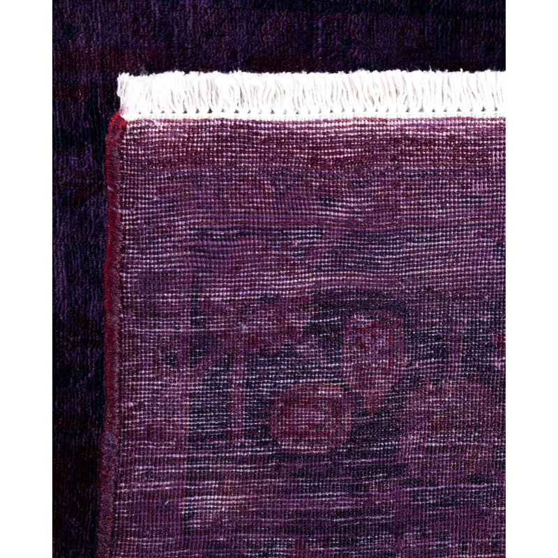 Overdyed One-of-a-Kind 3' 2" x 5' 3" Hand Knotted Area Rug