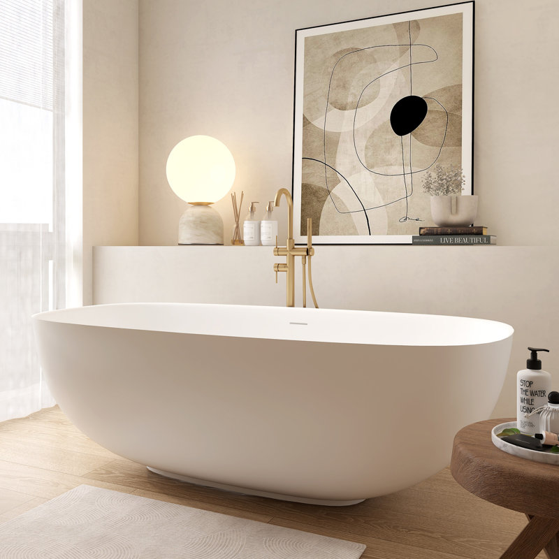 Baignoire de trempage autoportante 67 po 67 po