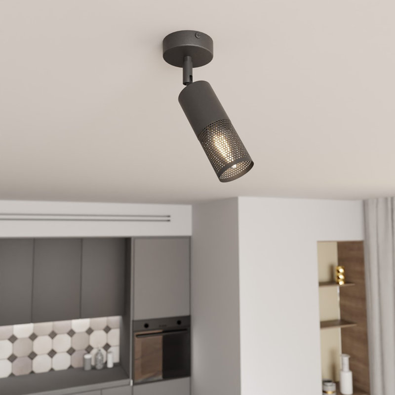 Samyan Flush Mount, Matte Black