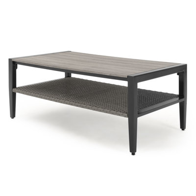 Layden Rectangular Wood Outdoor Coffee Table , 26.5'' in. W 46'' in. D
