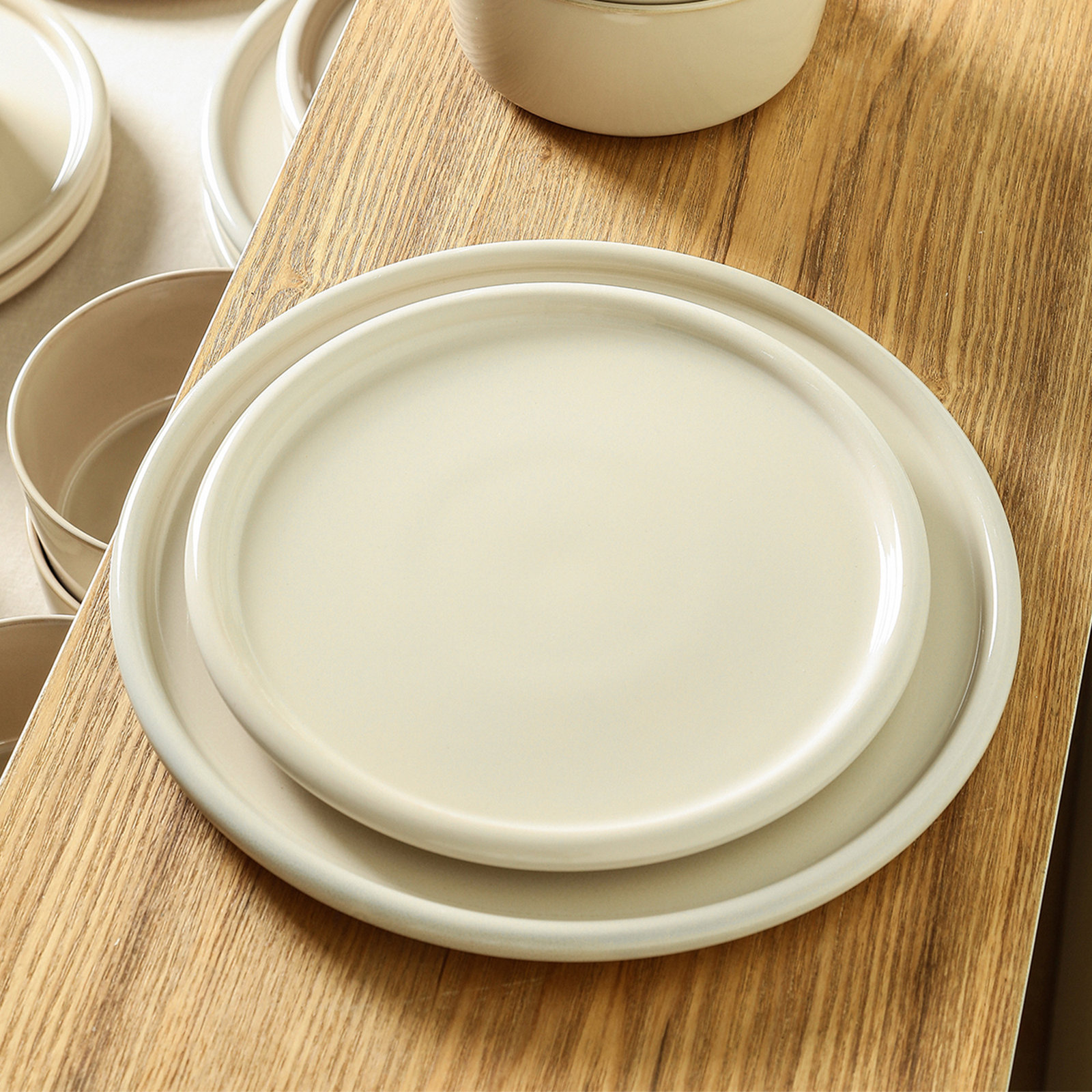 Eden 11" Dinner Plate, Beige