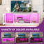 LED TV Unit for TVs up to 65 Inch, TV Cabinet , Gaming Entertainment Center with Adjustable Glass Shelf-1108230667