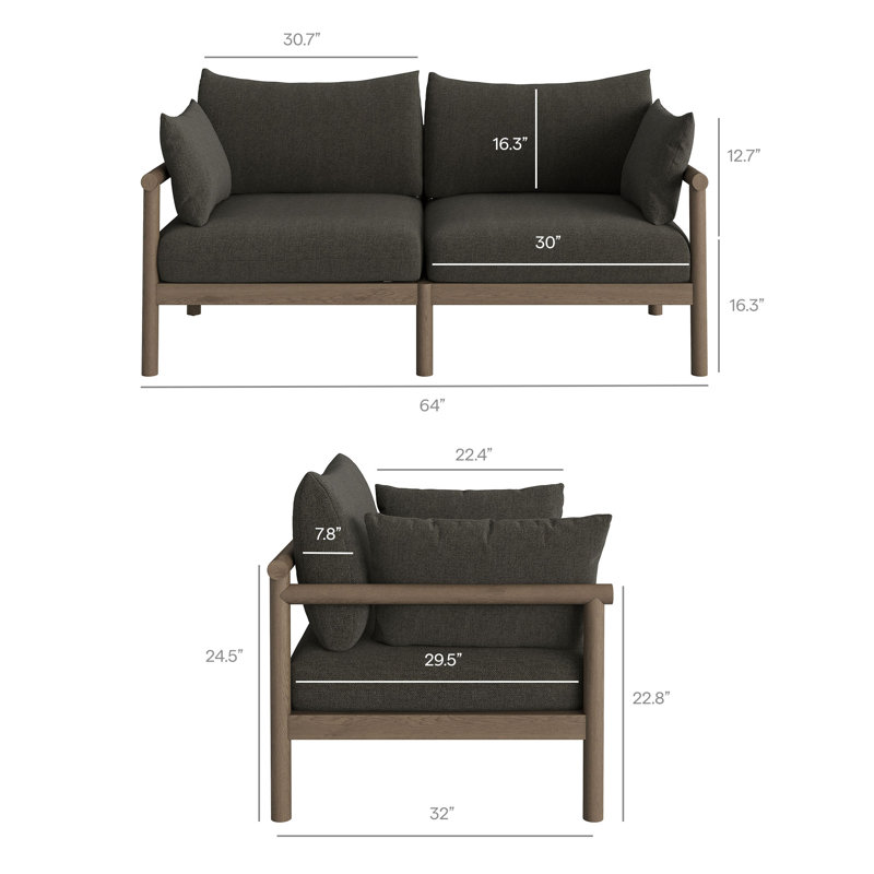 Ensemble de meubles d'extérieur en bois de teck 5 pièces Boone