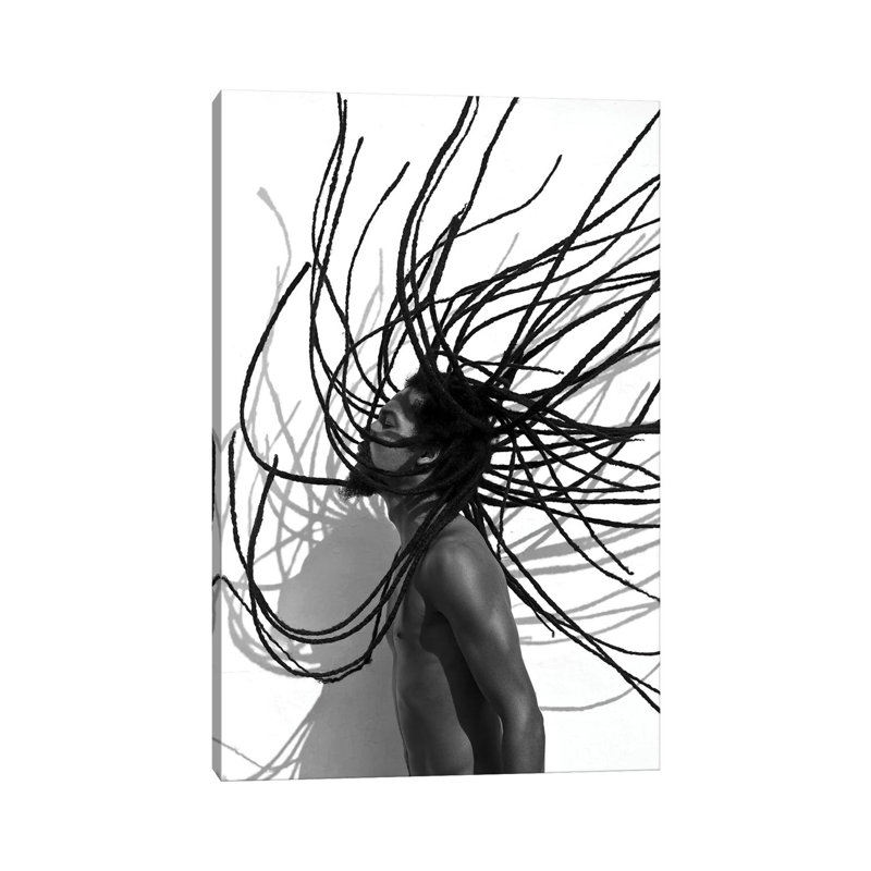 "Locs" par Gregory Prescott, impression, Toile tendue, Pas de tapis, H 18 po x l 12 po x 1,5 po