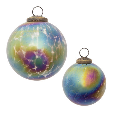 Iridescent Glass Ball Ornament