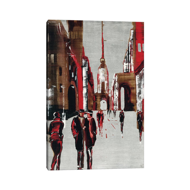 City Scene III by Elena Radzetska - Wrapped Canvas Panoramic Painting, 20.32 cm H x 30.48 cm W