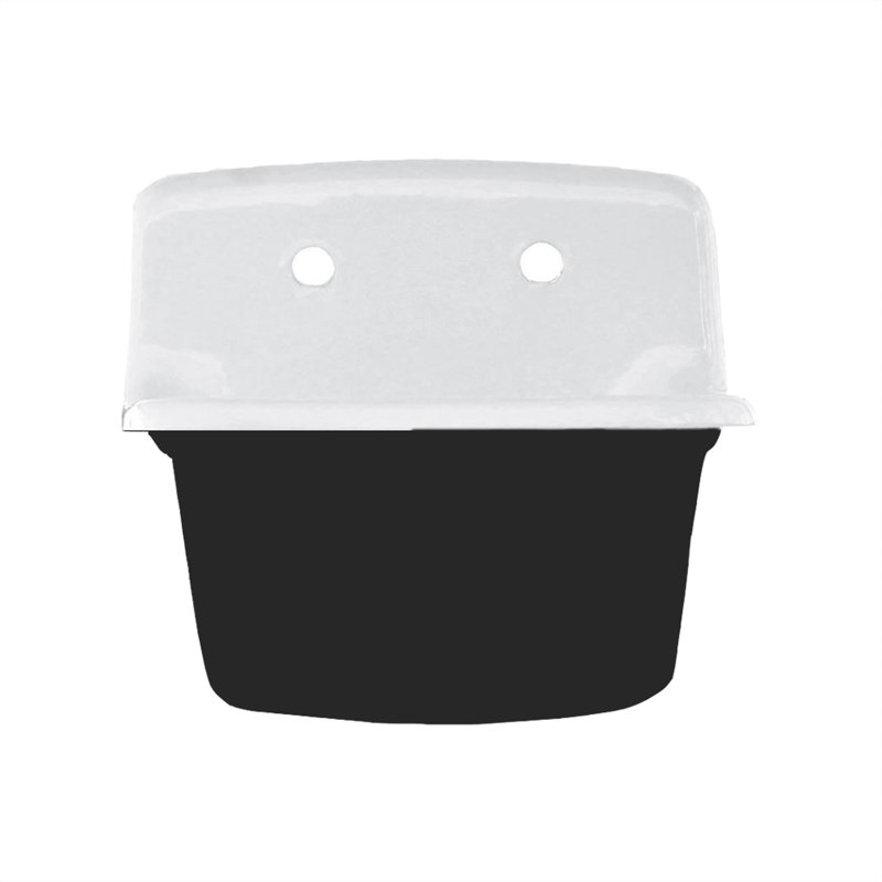 22'' L x 18'' W Wall Laundry Sink, Black