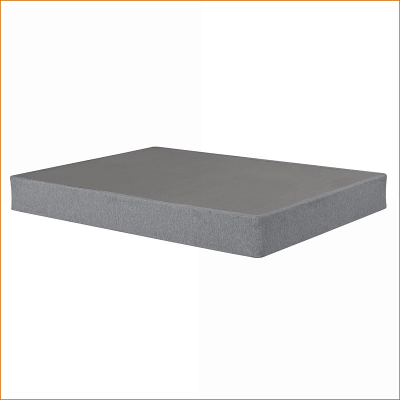 Mattress Foundations | Folding Portable Box Spring with Detachable Cover, Slate Gray | Twin XL | Polyester, Extra-long Twin