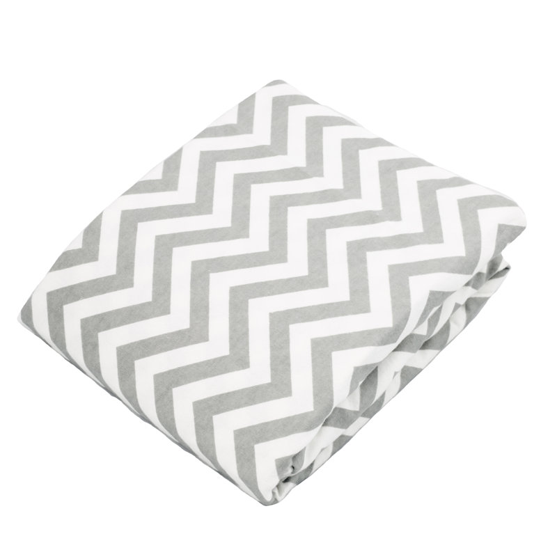 Drap pour berceau Royston, Chevron gris