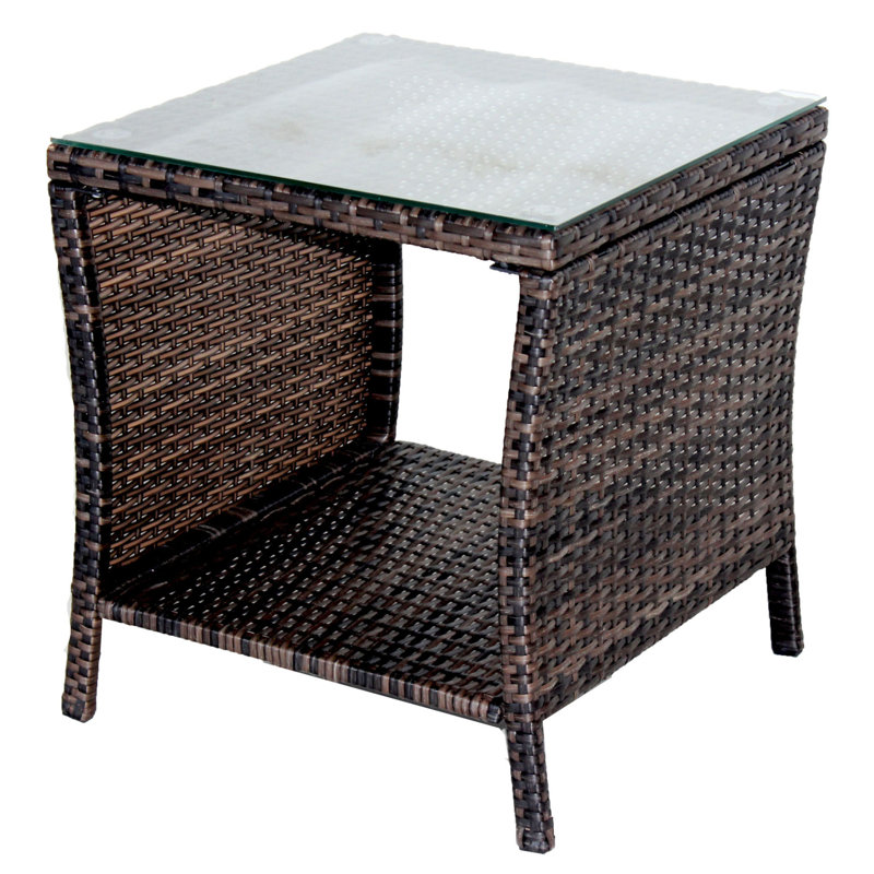 Davisville Glass Top End Table