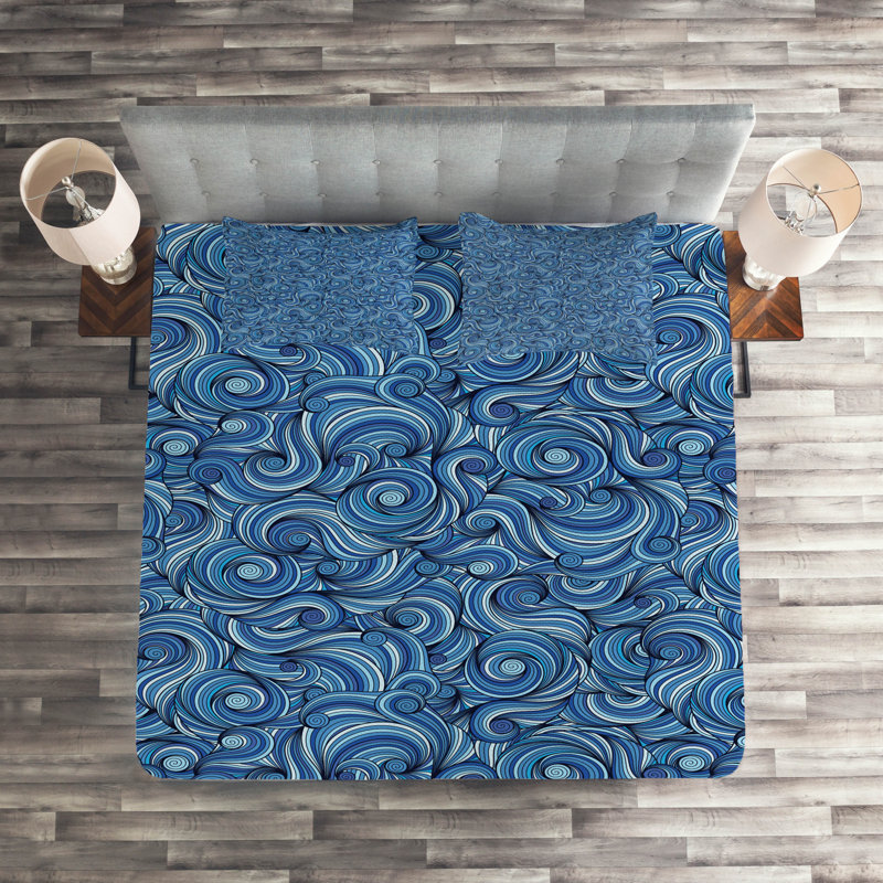 Traditional Polyester Abstract Coverlet