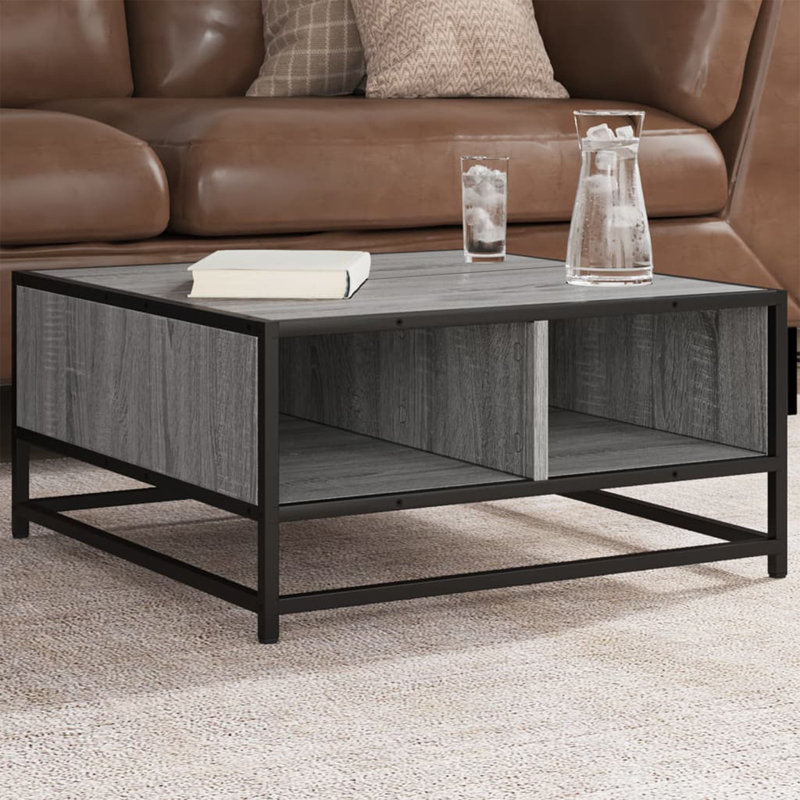 Alamgir Coffee Table with Storage, Grey Sonoma, Grey Sonoma/Black