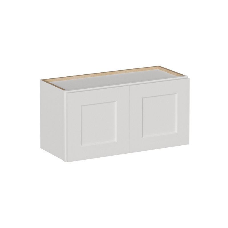 Armoire murale blanche en bois massif à une porte, 1 porte et 2 tablettes pour le rangement de la cuisine, de la salle de bain, de la salle de lavage, des tablettes réglables incluses