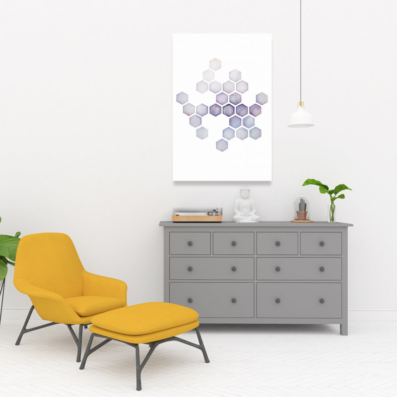 Alveoli lilas - Décoration de salle de bain en toile mauve pour la maison