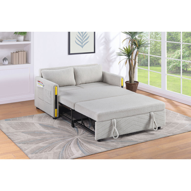 Causeuse-lit en velours de 55,5 po Percy