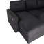 Canapé modulaire Basic, canapé convertible de 103,9 po en forme de U avec deux chaises longues de rangement et quatre ports USB-1902596930