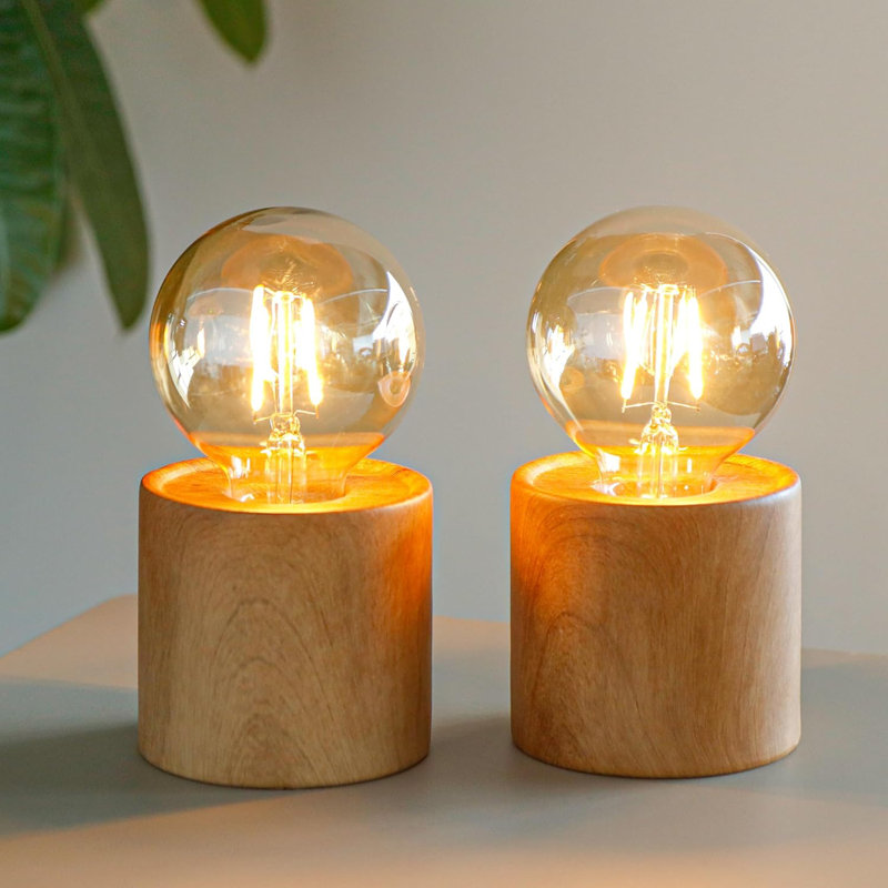 Wood Grain Desk Lamp
