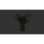 24'' Faux Palm Plant in Cement Basket