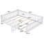 Lit plateforme double avec clôture et porte pour enfants Lit Montessori-131477183