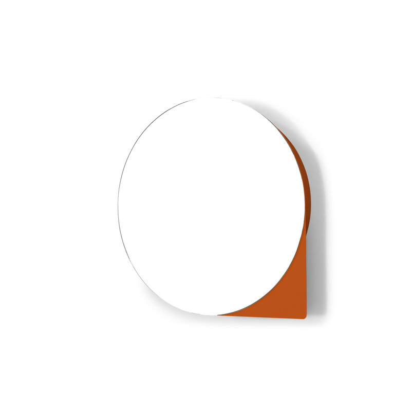Spinder X BUDDE Steel Mirror, Red, 35 cm H x 35 cm W