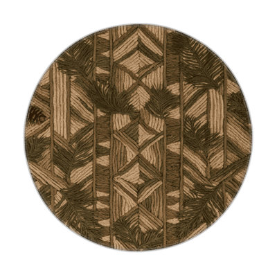 Tapis d'intérieur et d'extérieur brun Botanical