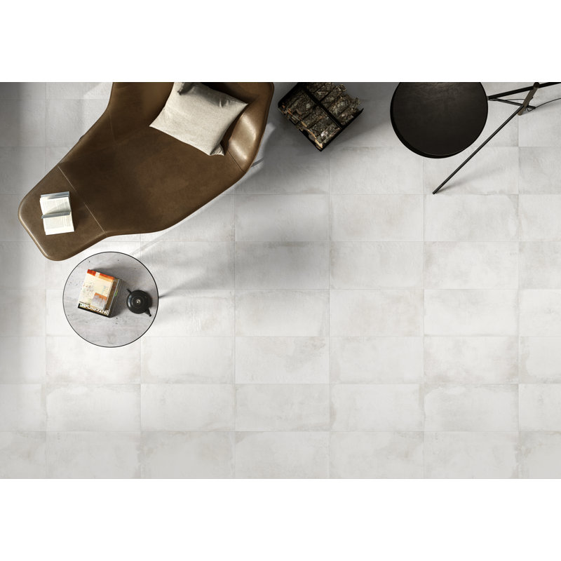 Borigni™ 13" x 3" Porcelain Quarter Round Tile Trim, White