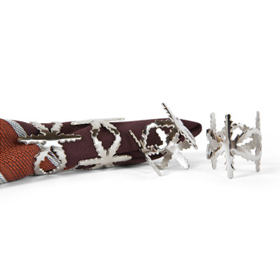 Winter Snowflake Brass Napkin Ring