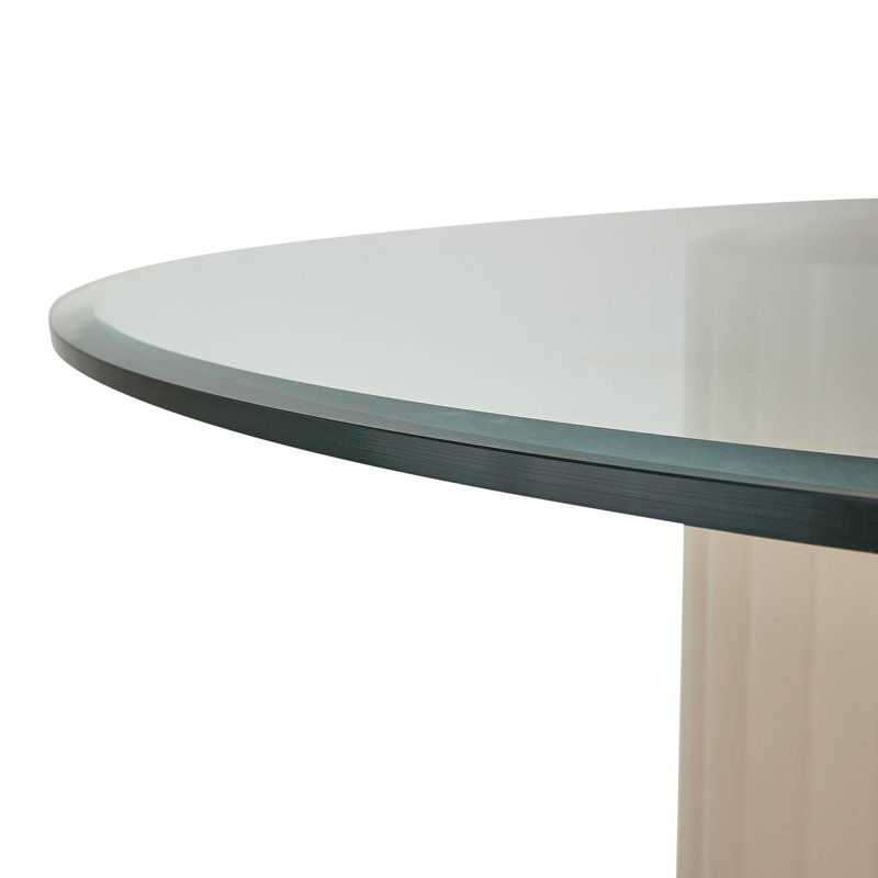 Malibu Crest Round Glass Dining Table