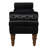 Upholstered Bedroom Bench In Black - Velvet Seat Wood Construction