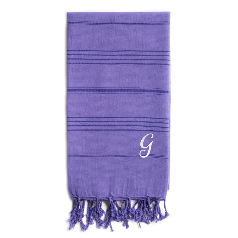 Summer Fun Turkish Cotton Beach Towel, White, G