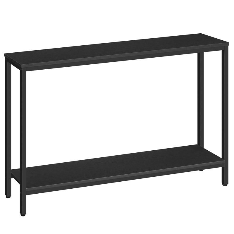 Console avec rangement Kearria, Noir, noir, noir, noir, H 29,5 po x l 47,2 po x P 7,9 po, Noir, noir, noir, noir
