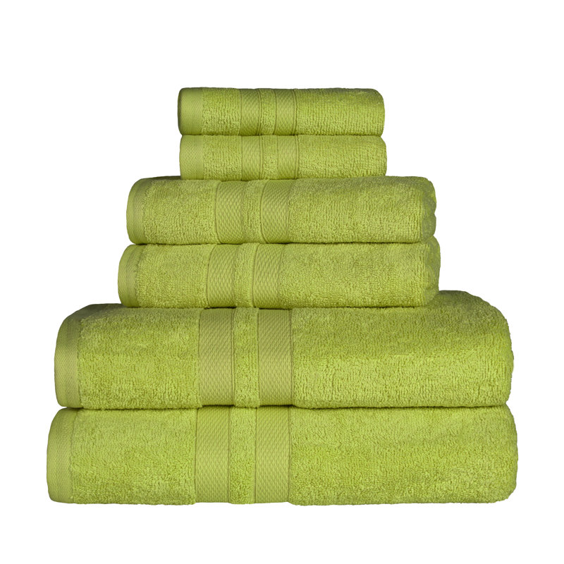 Ensemble de serviettes 100% coton Amoy, Céleri