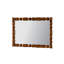 Miroir mural vintage encadré de colonne décorative sculptée en bois