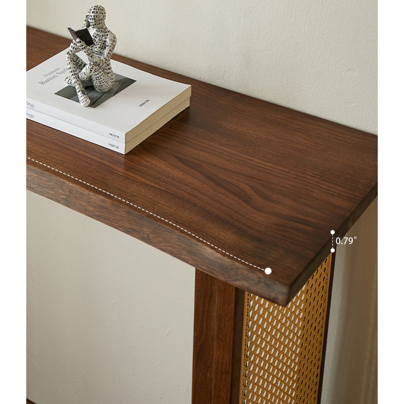 Table d'entrée minimaliste tissée avec profil étroit