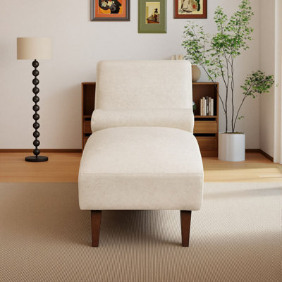 Chaise Logan rembourrée avec coussin traversin Logan pour salon, chambre à coucher et coin lecture