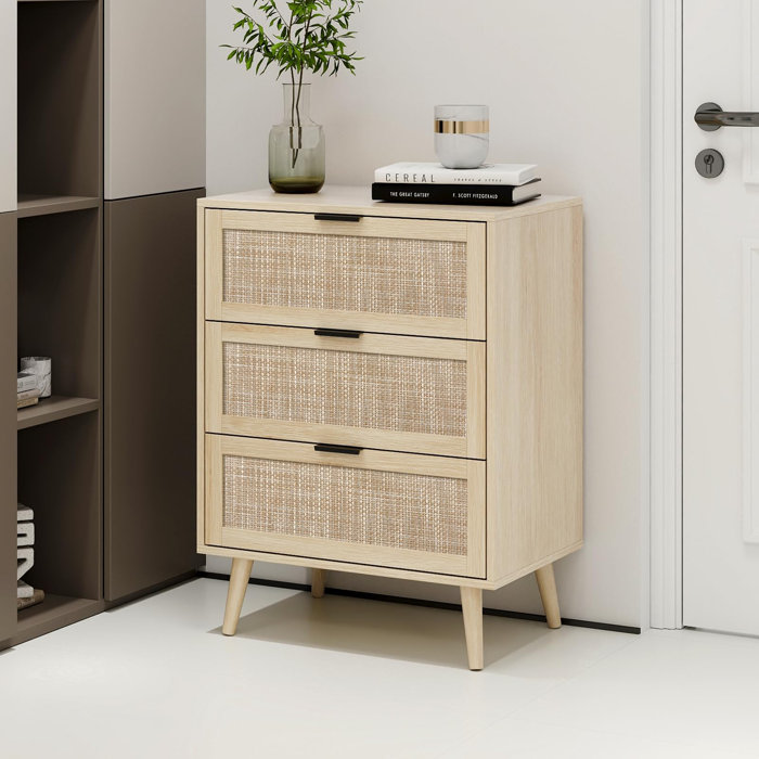 Bay Isle Home Amekia 3 - Drawer Nightstand & Reviews | Wayfair