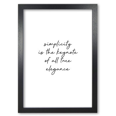 Simplicity Is The Keynote - Print