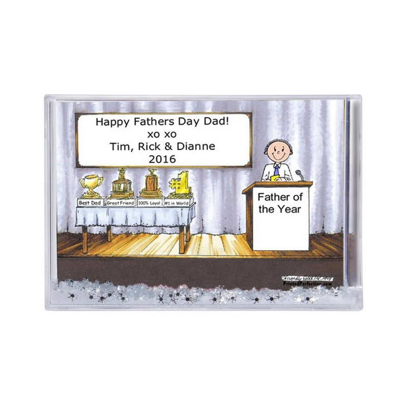 Personalized Man of the Year MINI Snow Globe Frame Gift  2.5" x 3.75", Yes