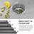Blenzia 23 Inch Undermount 16 Gauge 304 Stainless Steel Handmade Single Bowl Kitchen Sink with Strainer 23" x 18" x 9"